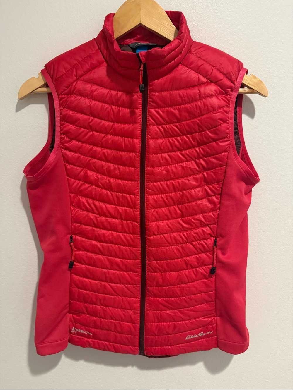 Eddie Bauer StormDown 800 Fill Goose Down Hybrid Vest Pink Women's Small